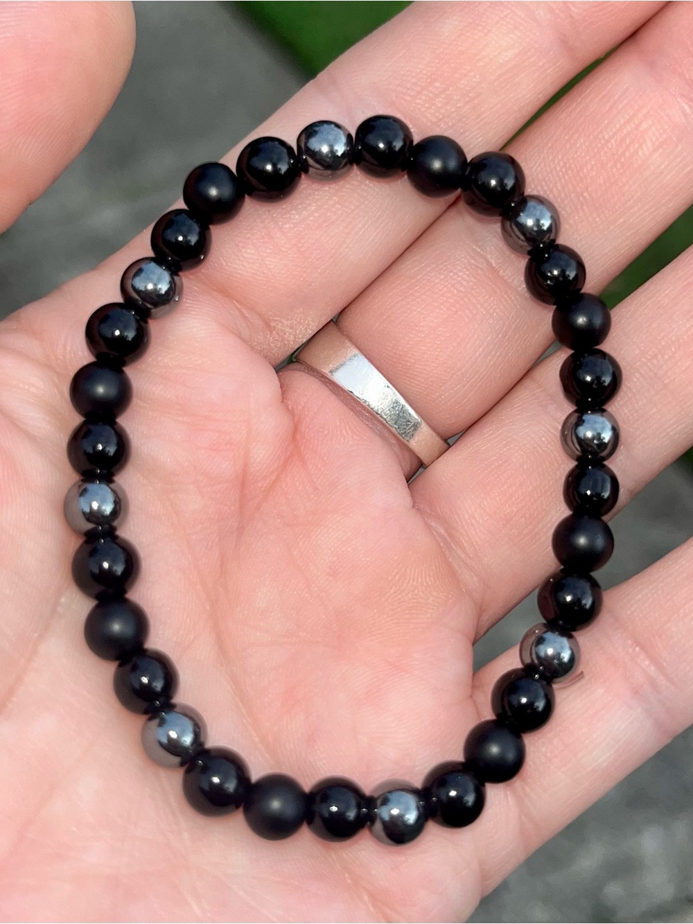 Black Grounding Bead Bracelet -RESERVED- - Picture 2 of 3